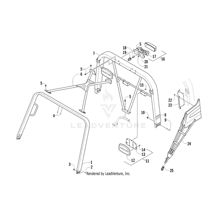 Bracket, Mounting - Side Restraint - Left By Arctic Cat