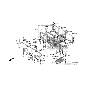 Bracket, Open Stay (Lower) by Honda 81539-HL1-A00 OEM Hardware 81539-HL1-A00 Off Road Express Peach St