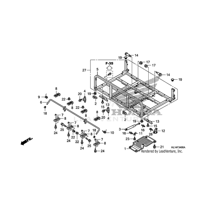 Bracket, Open Stay (Lower) by Honda