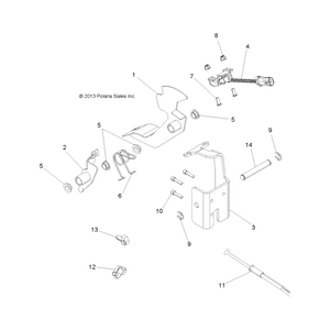 Bracket-Pedal,Mnt,Trs,M.Blk by Polaris 5256743-458 OEM Hardware P5256743-458 Off Road Express