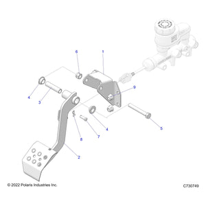 Bracket-Pedal Mount,Blk by Polaris 5262184-329 OEM Hardware P5262184-329 Off Road Express