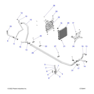 Bracket-Rad Mnt,3P,Fs,Galv by Polaris 5261226 OEM Hardware P5261226 Off Road Express