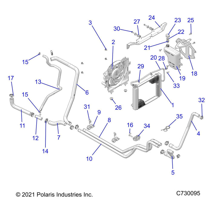 Bracket-Rad Mnt,Upper,Blk by Polaris