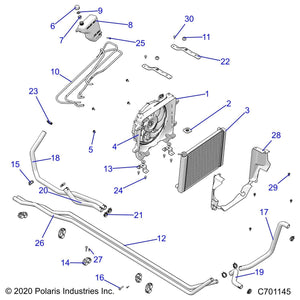 Bracket-Radiator Mnt,Lower,Blk by Polaris 5269633-329 OEM Hardware P5269633-329 Off Road Express