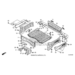 Bracket, Rear Gate Hinge by Honda 81505-HL1-A00 OEM Hardware 81505-HL1-A00 Off Road Express Peach St