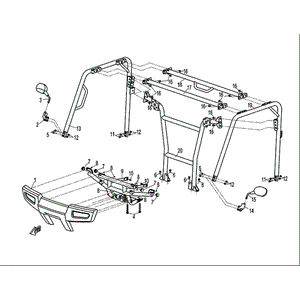 Bracket Rear View Mirror (Lh) by CF Moto 9030-260010 OEM Hardware 9030-260010 Northstar Polaris