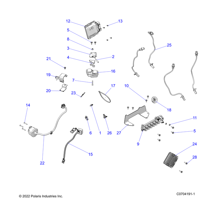 Bracket-Relay,Outer Mount,Blk by Polaris