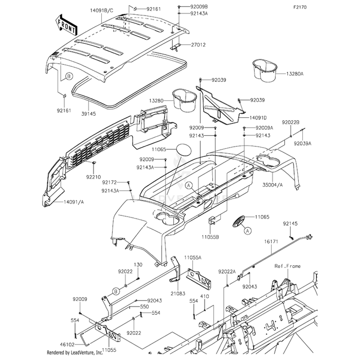 Bracket,Reservoir Tank by Kawasaki