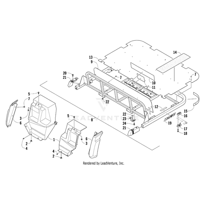 Bracket, Retaining - Lower By Arctic Cat