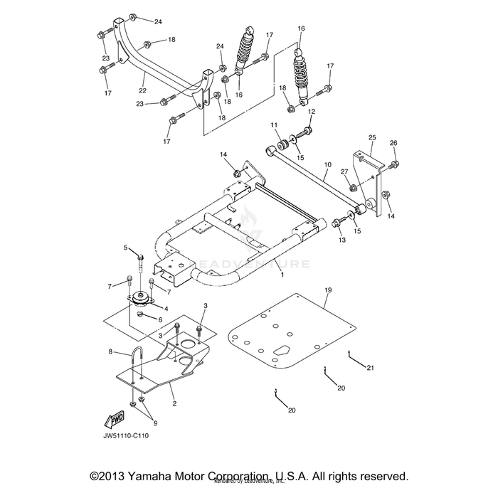 Bracket, Rod Plate 2 by Yamaha