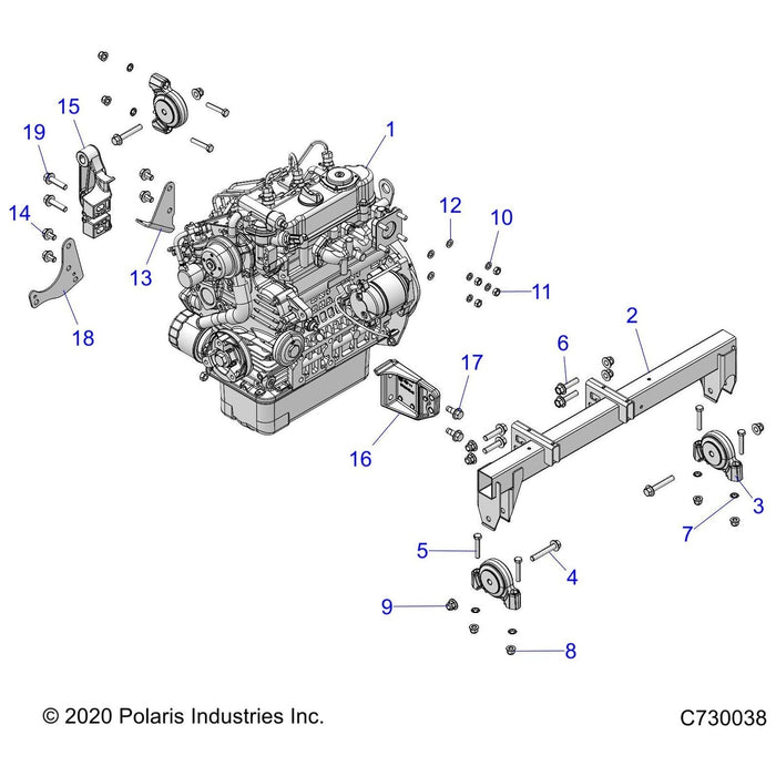 Bracket-Routing,Rh,Rear by Polaris