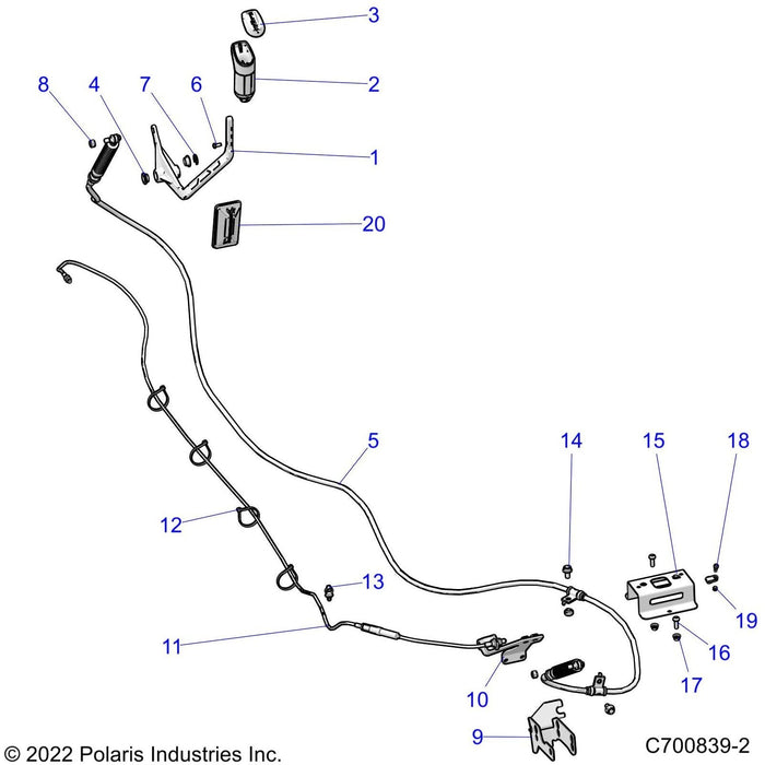 Bracket-Routing,Rh,Side by Polaris