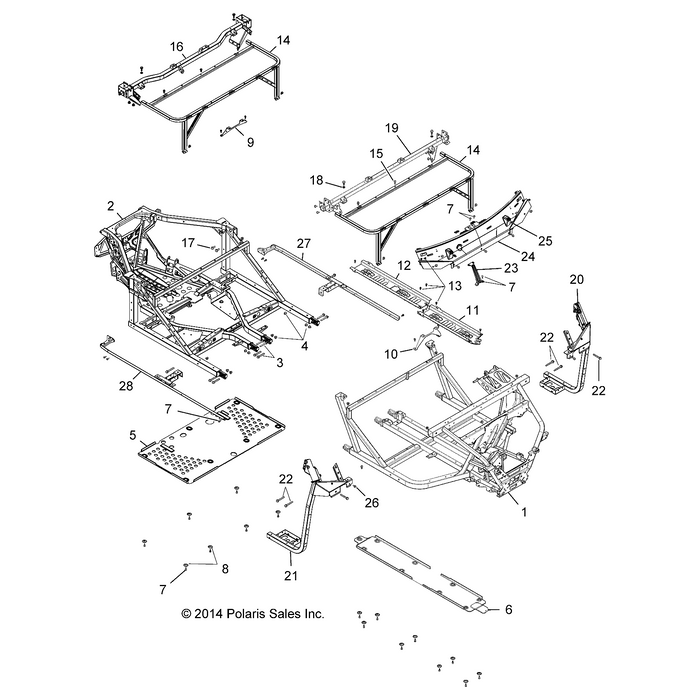 Bracket-Routing Tray Ctr,Blk by Polaris