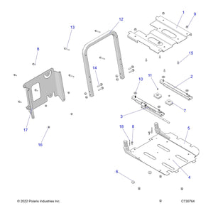 Bracket-Seat,Bottom,Blk by Polaris 5271523-458 OEM Hardware P5271523-458 Off Road Express