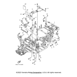 Bracket, Seat by Yamaha 2HC-F1349-11-00 OEM Hardware 2HC-F1349-11-00 Off Road Express