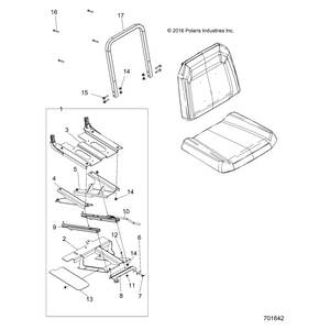 Bracket-Seat Hinge,Titan Tr,Blk by Polaris 5263517-329 OEM Hardware P5263517-329 Off Road Express