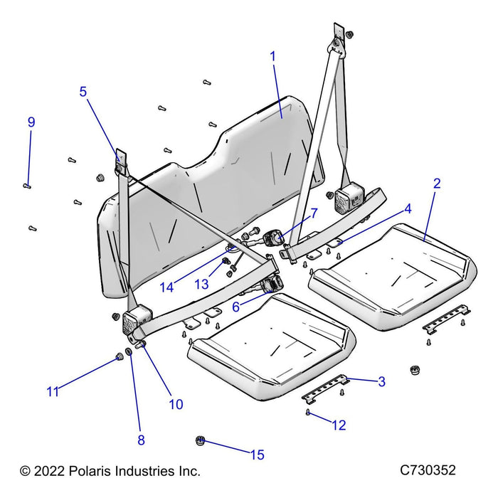 Bracket-Seat,Intl,M/Blk by Polaris