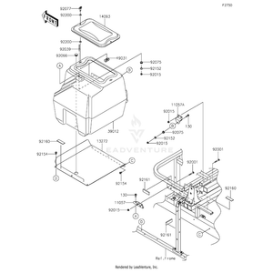 Bracket,Seat Mount by Kawasaki 11057-1504 OEM Hardware 11057-1504 Off Road Express Peach St