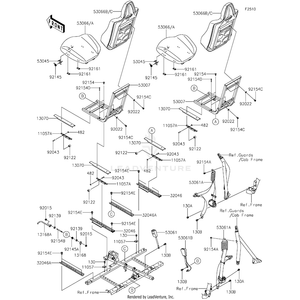 Bracket-Seat,Rail,Rh by Kawasaki 32046-0462 OEM Hardware 32046-0462 Off Road Express Peach St