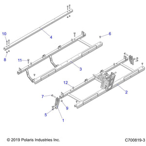 Bracket-Seat Support,Crew,E-Coat by Polaris 1026646-329 OEM Hardware P1026646-329 Off Road Express