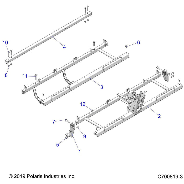 Bracket-Seat Support,Crew,E-Coat by Polaris