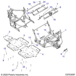 Bracket-Seat Support,Crew,E-Coat by Polaris 5262185-329 OEM Hardware P5262185-329 Off Road Express