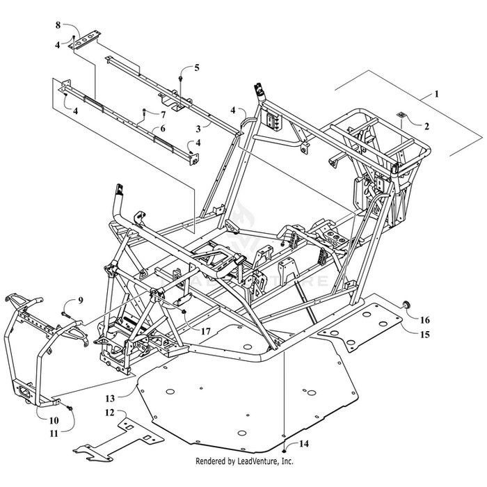 Bracket,Seat Support-Ptd Blk By Arctic Cat