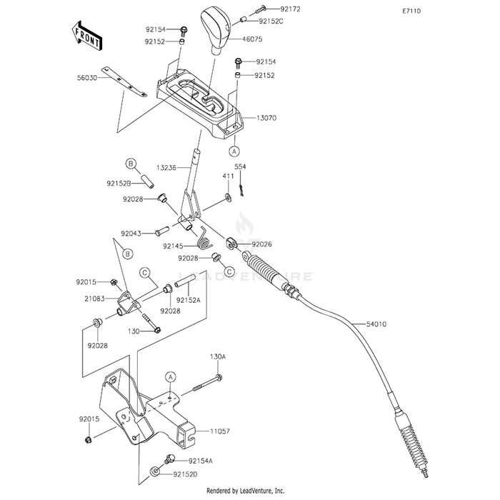 Bracket,Shift by Kawasaki