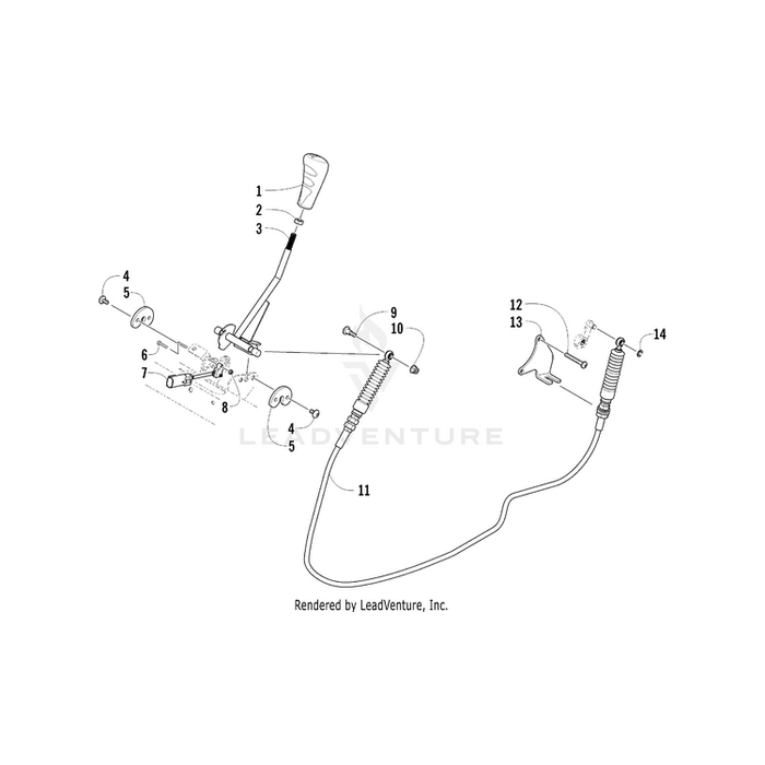 Bracket, Shift Cable Engine Mount By Arctic Cat