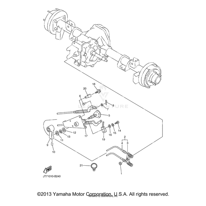 Bracket, Shift Wire by Yamaha