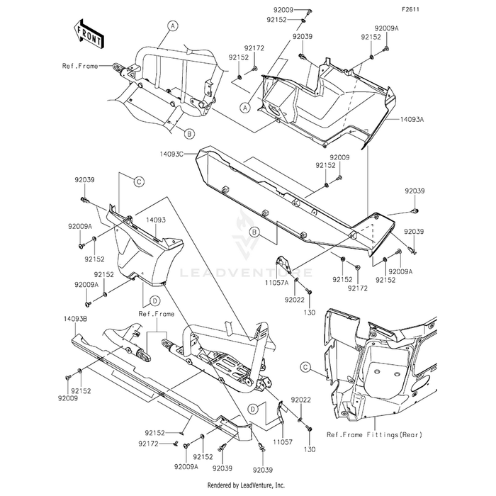 Bracket,Side Cover,Lh by Kawasaki