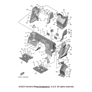 Bracket, Side Panel 1 by Yamaha B4M-F253J-00-00 OEM Hardware B4M-F253J-00-00 Off Road Express