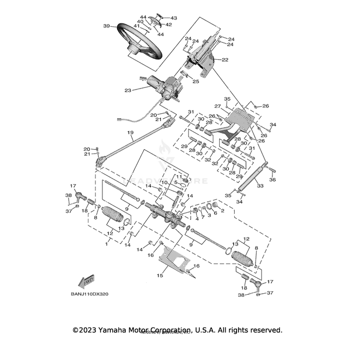 Bracket, Steering Lower by Yamaha