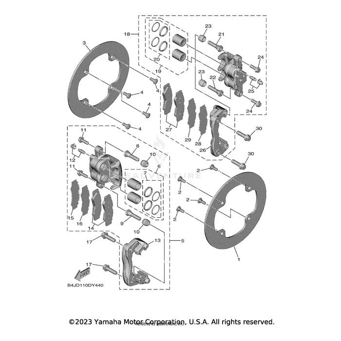 Bracket, Support by Yamaha