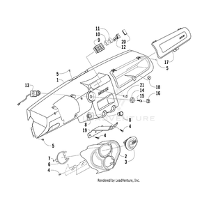 Bracket, Support - Lower Dash By Arctic Cat 2506-192 OEM Hardware 2506-192 Off Road Express