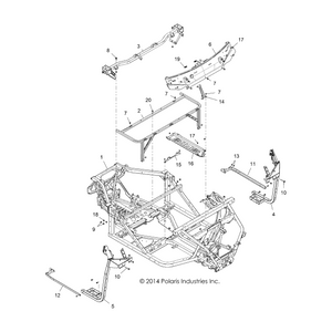 Bracket-Support,Windshield by Polaris 5257886 OEM Hardware P5257886 Off Road Express