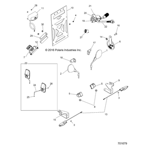 Bracket-Switch Block,Bk,Frgr,Mblk by Polaris 5260696-458 OEM Hardware P5260696-458 Off Road Express