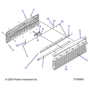 Bracket-Tailgate Support,Upper,Blk by Polaris 5264261-329 OEM Hardware P5264261-329 Off Road Express