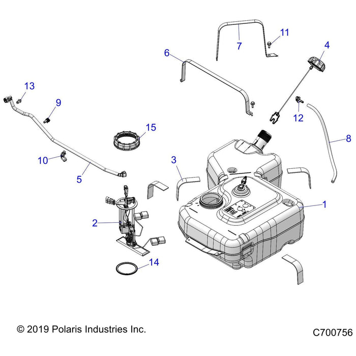 Bracket-Tank,Strap,Outside,Galv by Polaris