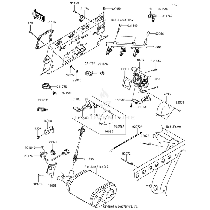 Bracket,Throttle Cable by Kawasaki