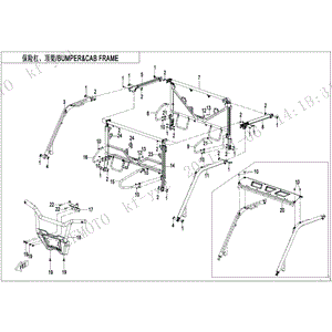 Bracket Top Roof by CF Moto 5HY0-230107-4BB00 OEM Hardware 5HY0-230107-4BB00 Northstar Polaris