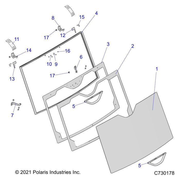 Bracket-Upper,Fixed,M.Blk by Polaris