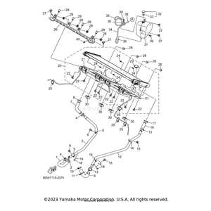 Bracket, Water Cooler by Yamaha B5H-E2518-00-00 OEM Hardware B5H-E2518-00-00 Off Road Express