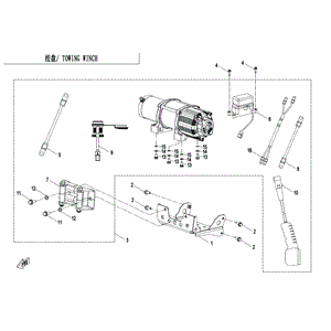 Bracket Winch by CF Moto 5BWV-030200-5001 OEM Hardware 5BWV-030200-5001 Northstar Polaris