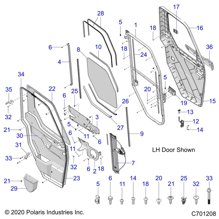 Bracket-Window,Track,Blk by Polaris