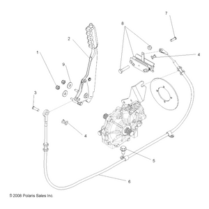 Brake Cable, Parking, 6 X 6, 70 by Polaris 7081292 OEM Hardware P7081292 Off Road Express