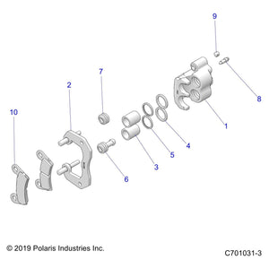 Brake Caliper Assembly by Polaris 1912141 OEM Hardware P1912141 Off Road Express