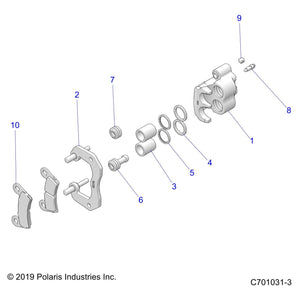 Brake Caliper Assembly by Polaris 1912142 OEM Hardware P1912142 Off Road Express