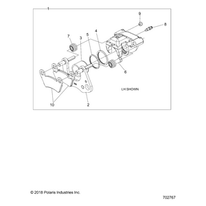 Brake Caliper Assembly Front Right M by Polaris 1912120 OEM Hardware P1912120 Off Road Express