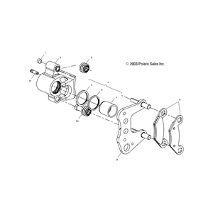 Brake Caliper Assembly Left 1.187 9 by Polaris 1910549 OEM Hardware P1910549 Off Road Express